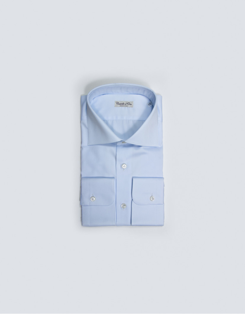 Castello-DOro-Light-Blue-Shirt-100-Cotton-image Castello D'Oro Light Blue Shirt 100% Cotton image